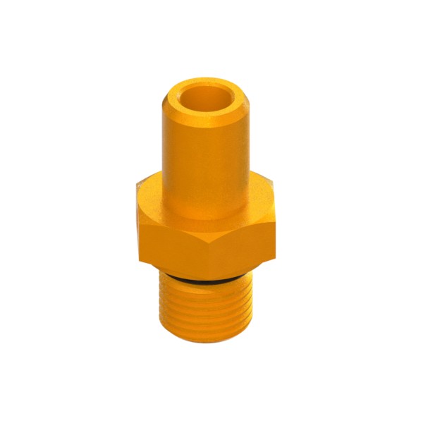 Brass “pressure intake point” PCP valve hex=14 with internal pin, connection M 1/8” EN 228 with OR