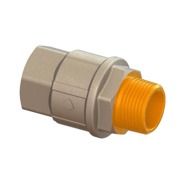 Full-bore spring check valve, heavy execution, MALE-FEMALE