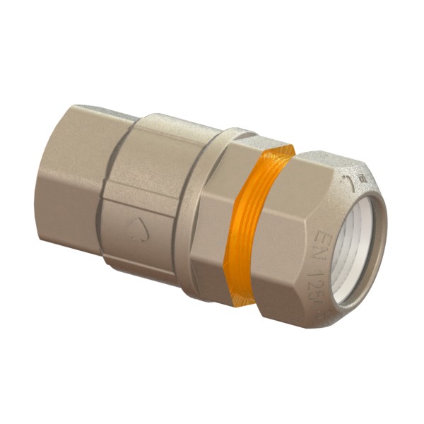 Full-bore spring check valve, heavy execution, FEMALE-PE