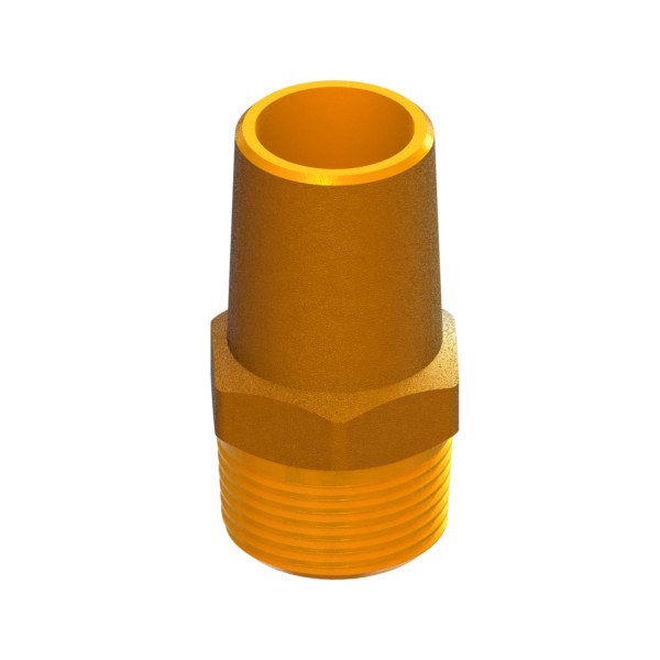 Sleeve for lead pipe in brass, threaded EN ISO 10226 (was ISO 7/1), heavy execution, connection to Male