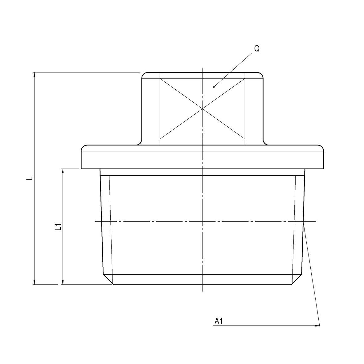 Tappo maschio in ottone filettato EN ISO 10226 (ex ISO 7/1) serie pesante