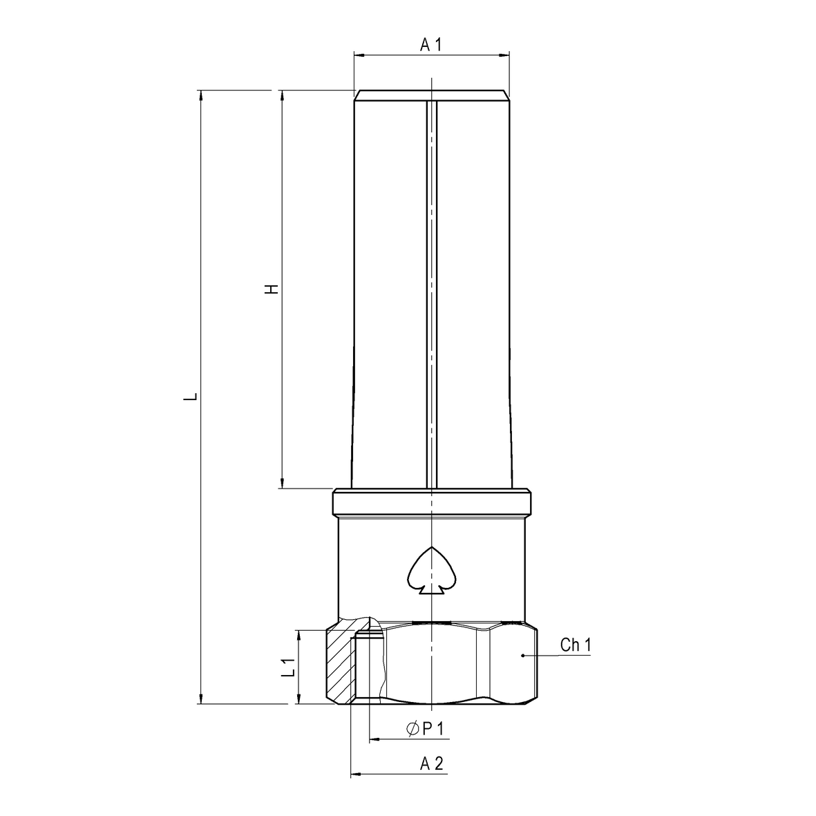 Brass water transition joint With PE PN16 SDR11 to be welded PE-FEMALE