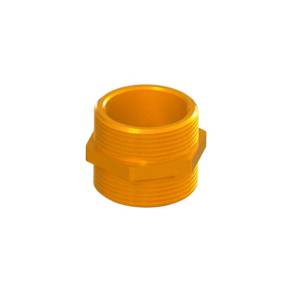 Threaded brass nipple EN ISO 228-1 MALE-MALE