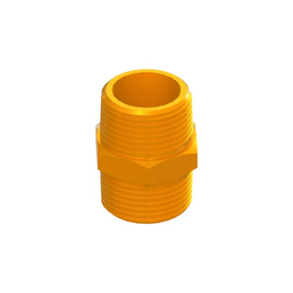 Nipplo in ottone filettato EN ISO 10226 (ex ISO 7/1) serie pesante M-M