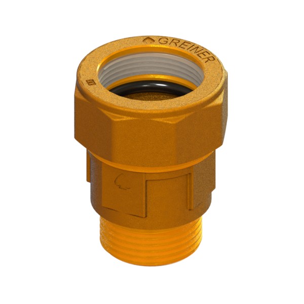 Raccordo in ottone a serraggio meccanico per tubo ferro FE-M