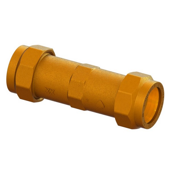 Raccordo a serraggio meccanico per tubo PE PN25 con stringitubo in ottone doppio per riparazione PE-PE