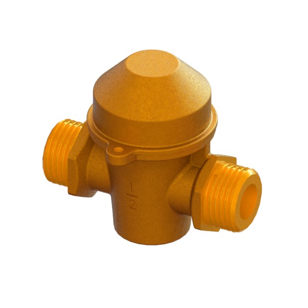 Brass conical plug valve, hydrometric type, with covered sealable square head MALE-MALE