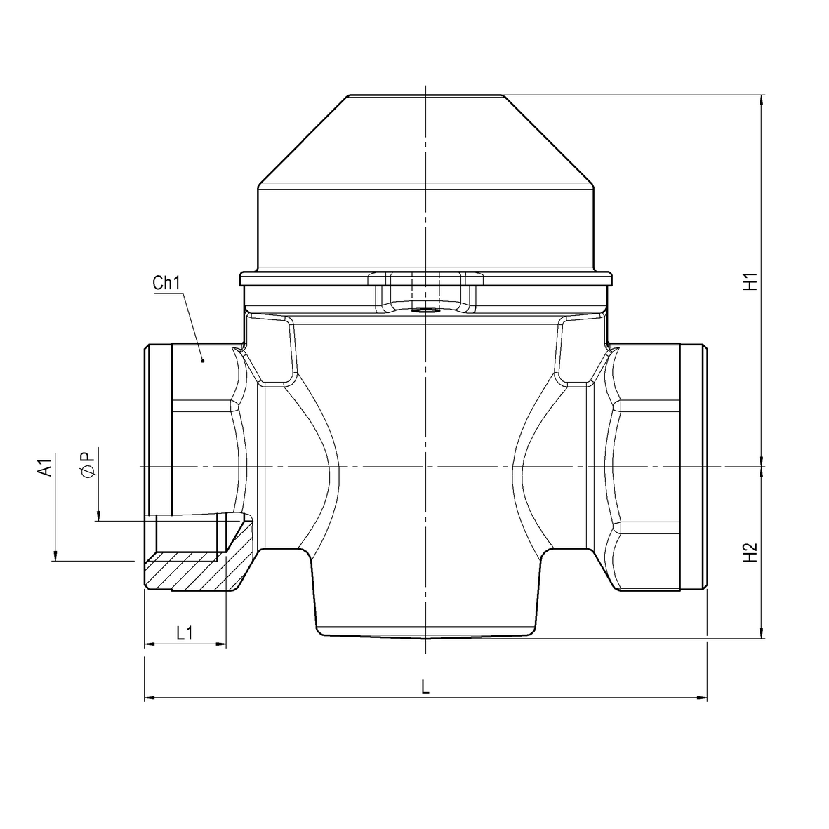 Rubinetto a maschio conico in ottone tipo idrometrico con quadro di manovra coperto sigillabile F-F