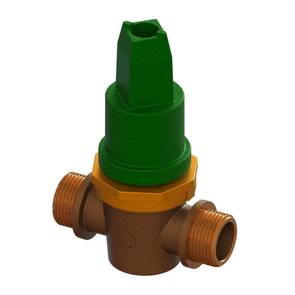 Bronze conical plug valve, Sicilia type, with bottom closed, with cast iron cap handle MALE-MALE