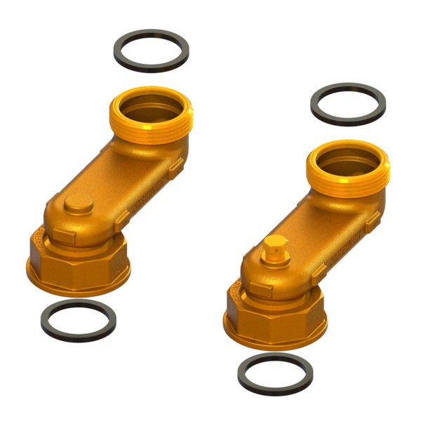 Kit doppio distanziatore per contatore gas G4 / G6 distanza L=77 con PCP R 1/8 in uscita con guarnizioni M-Girello