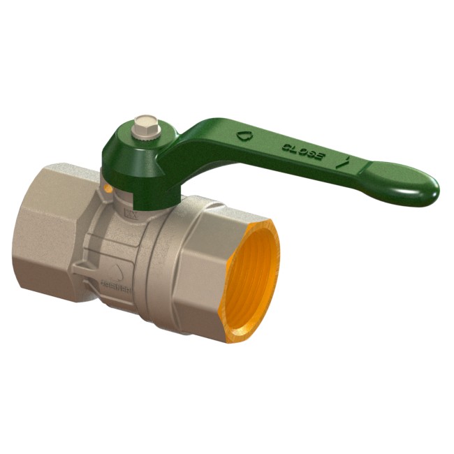 Valvola a sfera per acqua a passaggio ridotto serie normale con maniglia F-F