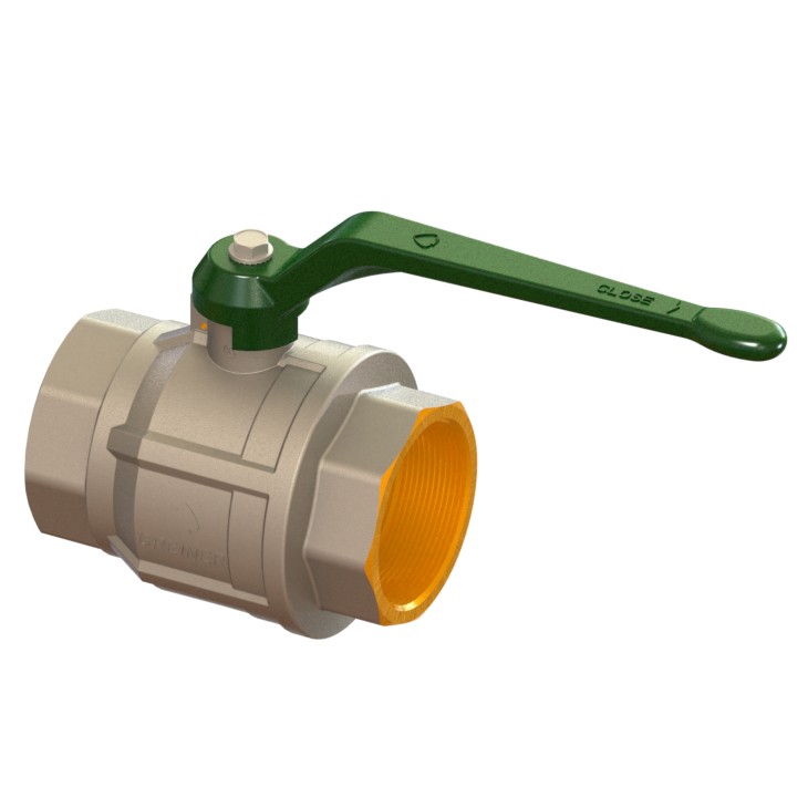 Valvola a sfera per acqua a passaggio totale serie pesante con maniglia F-F