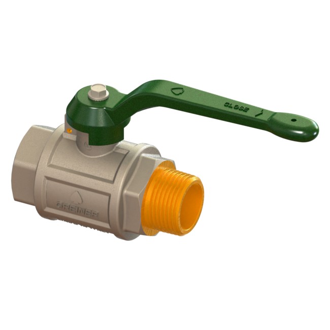 Valvola a sfera per acqua a passaggio totale serie pesante con maniglia sigillabile M-F