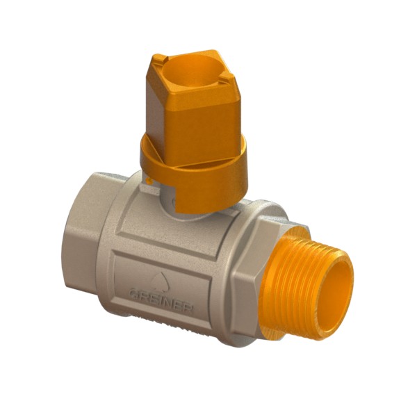 Water full-bore ball valve, heavy execution, with truncated pyramid-shaped cap MALE-FEMALE