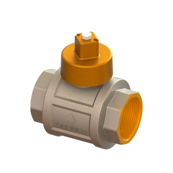 Water full-bore ball valve, heavy execution, with 400 Nm resistance, with square cap FEMALE-FEMALE