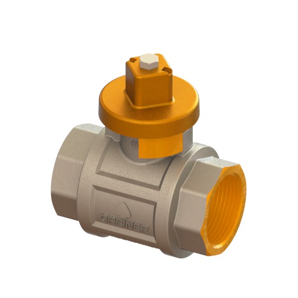 Valvola a sfera per acqua a passaggio totale serie pesante con resistenza di 400 Nm con cappellotto quadro tornito F-F