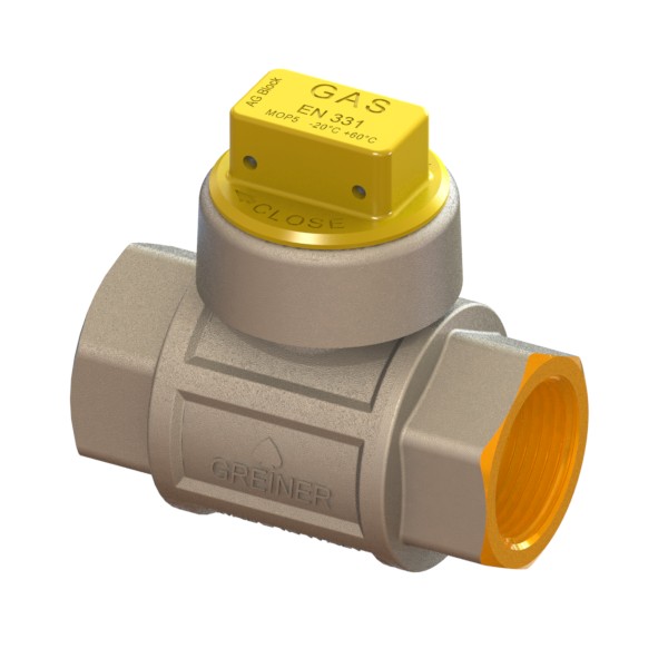 Gas full-bore ball valve, heavy execution, with safety cap AG-Block FEMALE-FEMALE