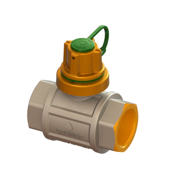 Water full-bore ball valve, heavy execution, with tamper-proof B-Grip cap, FEMALE-FEMALE