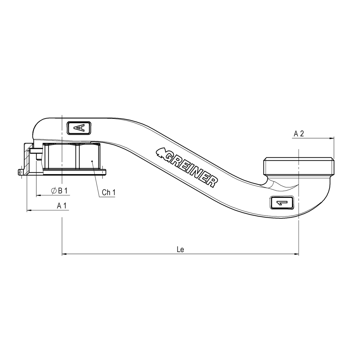 Adattatore in ottone per contatore gas G4 da I=250 a I=110 M-Girello