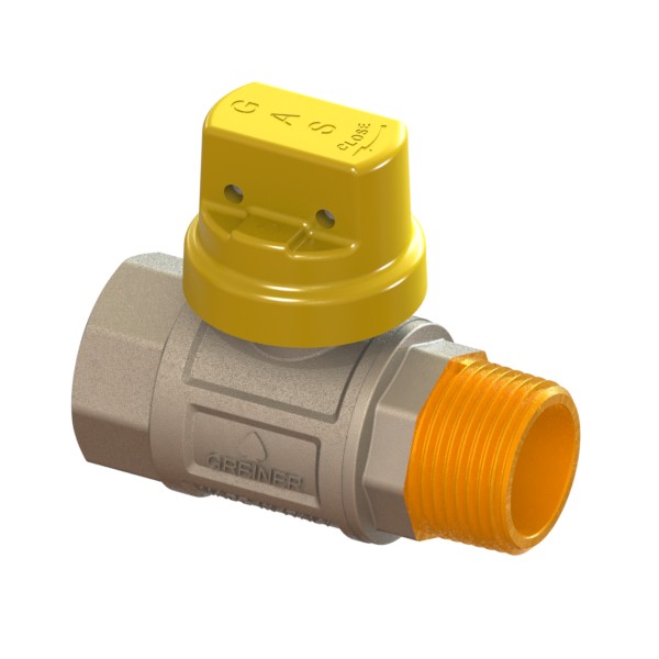 Gas reduced-bore ball valve, heavy execution, with safety cap AG-Block MALE-FEMALE