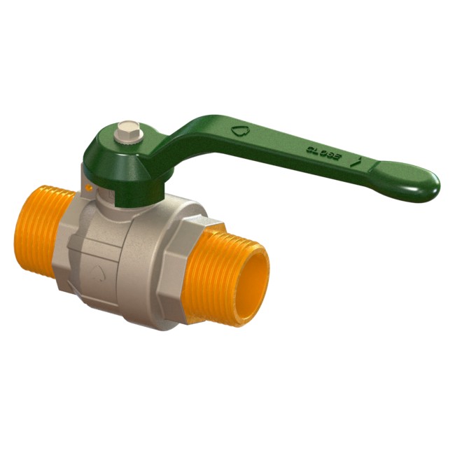 Valvola a sfera per acqua a passaggio totale serie normale con maniglia M-M