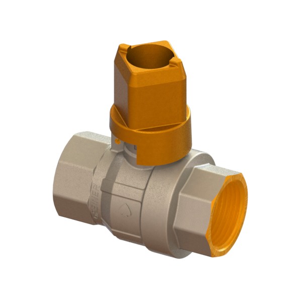 Water full-bore ball valve, standard series, with truncated pyramid-shaped cap FEMALE-FEMALE